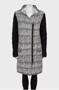 Long cardigan with a zipper