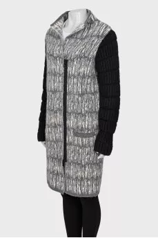Long cardigan with a zipper