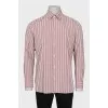 Men's pink striped shirt