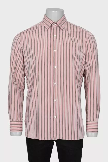Men's pink striped shirt