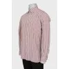 Men's pink striped shirt