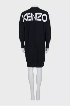Dress with a branded logo on the back