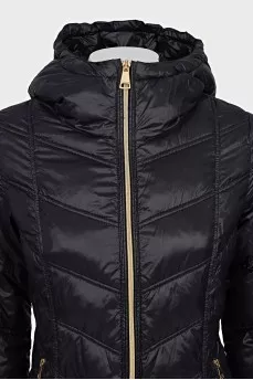 Fitted jacket with a zipper