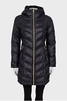 Fitted jacket with a zipper