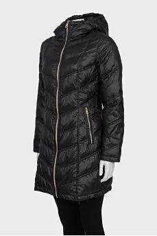 Fitted jacket with a zipper