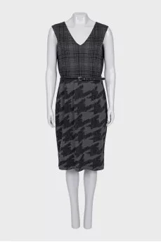 Gray printed dress