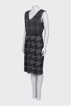 Gray printed dress