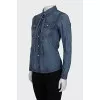 Denim shirt with ties