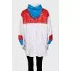 Long windbreaker with a hood