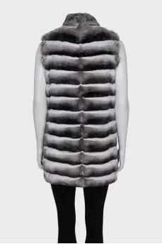 Sleeveless fur coat