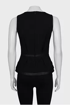 Fitted top with zipper