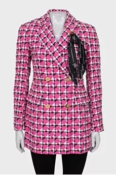 Fitted jacket with gold buttons
