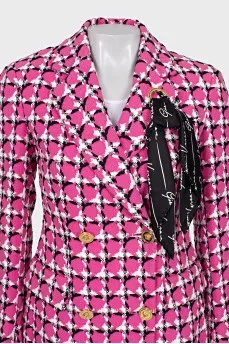 Fitted jacket with gold buttons