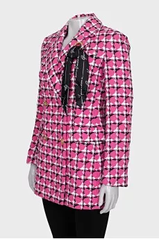 Fitted jacket with gold buttons