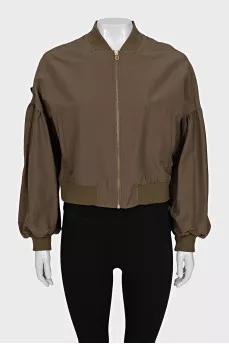 Bomber jacket decorated with bows