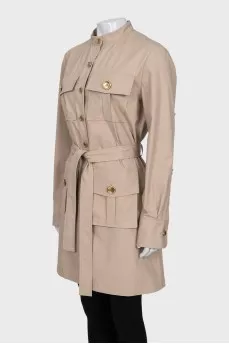 Dress with patch pockets
