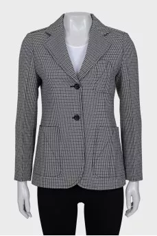 Single-breasted printed jacket