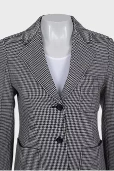 Single-breasted printed jacket