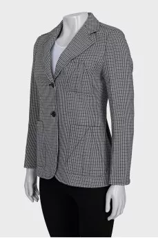 Single-breasted printed jacket