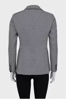 Single-breasted printed jacket
