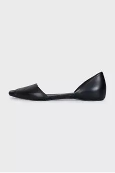 Open leather shoes