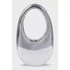 Silver oval bag