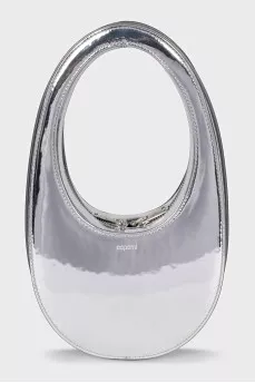 Silver oval bag