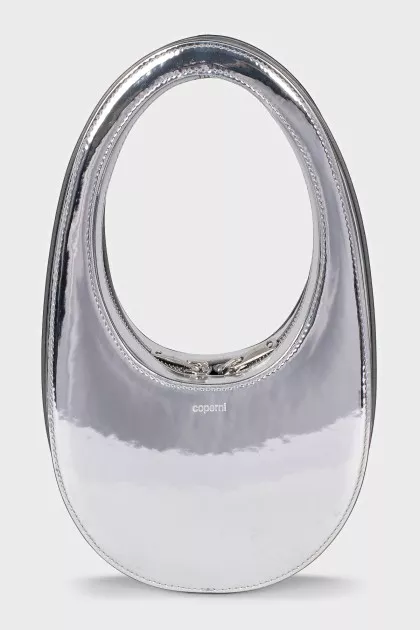 Silver oval bag