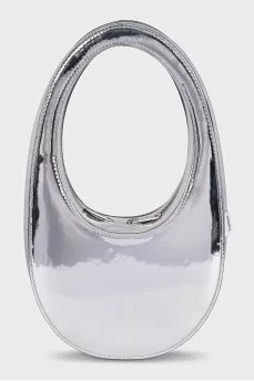 Silver oval bag