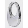 Silver oval bag