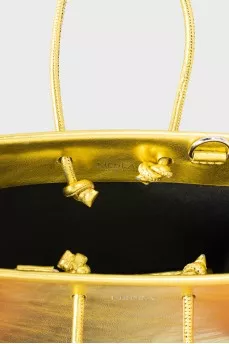 Кожаное золотистое кросс-боди