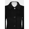 Fitted wool button-down coat