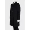 Fitted wool button-down coat