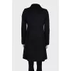 Fitted wool button-down coat