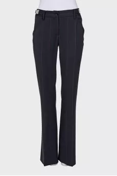 Straight-leg trousers with a mid-rise