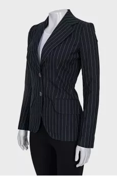 Fitted striped jacket