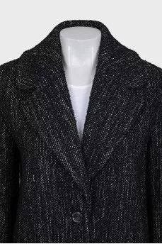 Black single-breasted coat