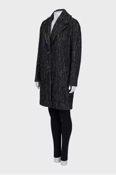 Black single-breasted coat