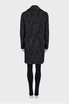 Black single-breasted coat