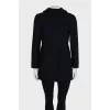 Fitted coat with elastic waist