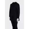 Fitted coat with elastic waist