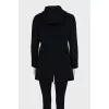 Fitted coat with elastic waist