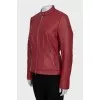 Red jacket with a zipper