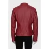 Red jacket with a zipper