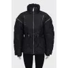 Black down jacket with detachable sleeves
