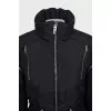 Black down jacket with detachable sleeves
