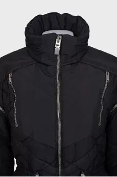 Black down jacket with detachable sleeves