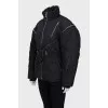 Black down jacket with detachable sleeves
