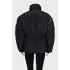Black down jacket with detachable sleeves