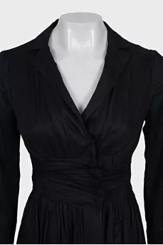 Black fitted dress with buttons